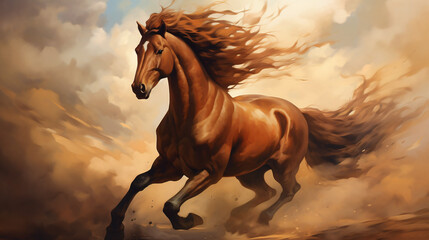 Obraz na płótnie Canvas A beautiful horse illustrations