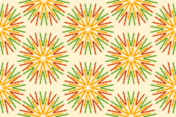 Seamless fabric pattern with traditional ornaments, design for backgrounds, carpets, wallpapers, clothes, wraps, batik, cloth.