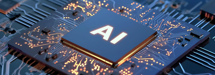 artificial intelligence concept chip, AI generated