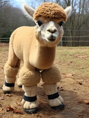 Obraz premium Country Care: Alpaca Hooves and Farm Animals