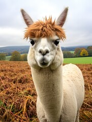 Fototapeta premium Alpaca Roots: Exploring Nature's Country Farm and the Origins of these Fascinating Creatures.
