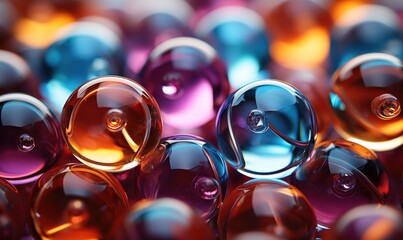 Colorful bright glass balls background