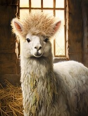 Alpaca Wool: Shearing Farm Animals at a Country Farm