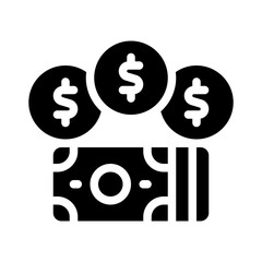 money glyph icon
