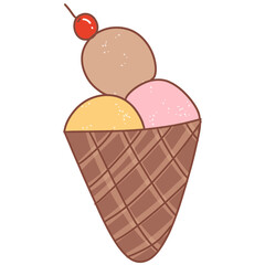 Ice cream hand drawn 