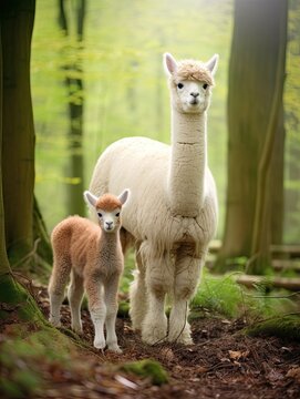 Amazing Baby Alpaca Cria on a Natural Farm with Other Adorable Animals