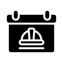 labor day glyph icon