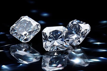 Diamond on black shine color, Collection of many different natural gemstones amethyst, lapis lazuli, rose quartz, citrine, ruby, amazonite, moonstone, labradorite, chalcedony, blue topaz