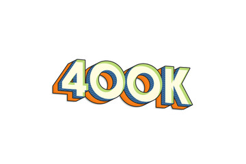3d render 400K Followers PNG