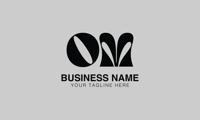 OM o om initial logo | initial based abstract modern minimal creative logo, vector template image. luxury logotype logo, real estate homie logo. typography logo. initials logo