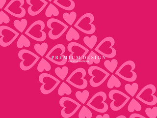 Seamless red love heart pattern illustration. Cute romantic pink hearts background print. Valentine's day holiday background texture, romantic wedding design. Romantic greeting card.