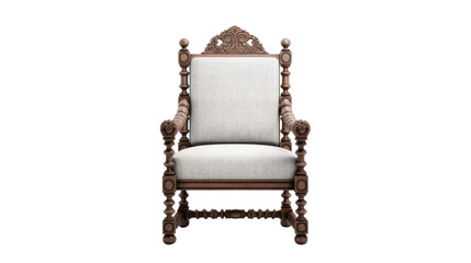 Fototapeta premium Chair antique furniture Interior design concept furniture for living isolated on clear png background and transparent background, AI generative.