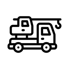 crane truck line icon