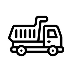 dump truck line icon