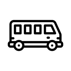 minibus line icon