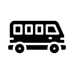 minibus glyph icon