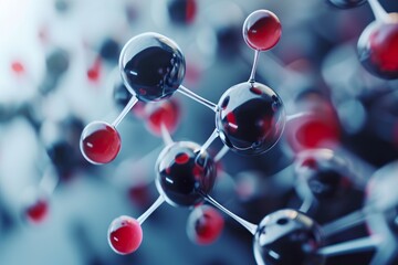 Molecule Atom Model Abstract structure science and medical concept