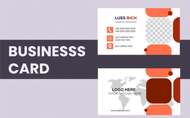 Creative modern name card and business card,Simple,Minimalist,Colorful,double sided business card template modern and clean style