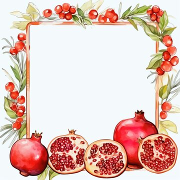 Frame, template, healthy juice, blank page, drink, pomegranate juice, strawberry, lychee, on a pink background, bright,