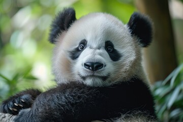 Obraz premium Panda background. Animal background . 
