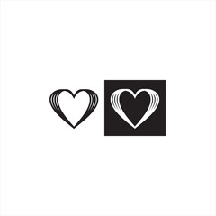 Illustration vector graphics of love icon