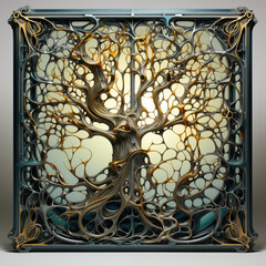 cadre celtique carré, IA generative