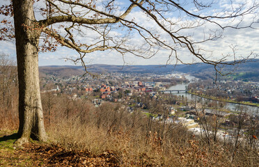 Overlook of Warren, PA From a high Point by the River