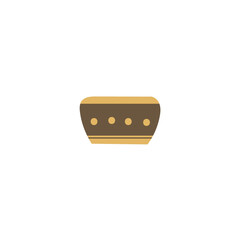 vector pot with brown and white colors illustration