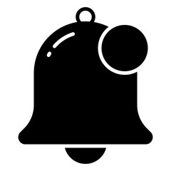 Obraz premium The notification icon is a bell and a dot