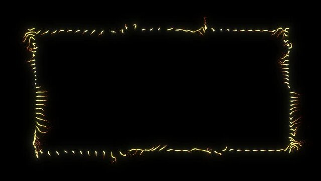 Animation of the border consisting of yellow particles