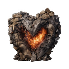 Hearth isolated on transparent background