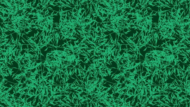 Camouflage grass leaves silhouettes animated seamless pattern. Grass floral ornate. Design element. Looped video background