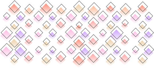 pastel peach squares diamond gradient with line pattern design background