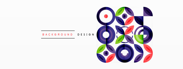 Colorful circles abstract background. Hi-tech design for wallpaper, banner, background, landing page, wall art, invitation, prints, posters