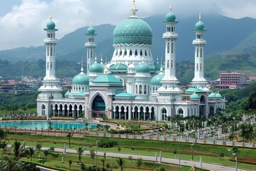 Obraz premium Mosque building exterior professional photography