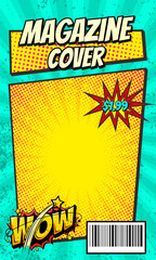 Fototapeta premium Comic cartoon magazine background template
