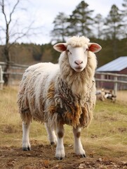 Fototapeta premium Gotland Sheep: Charmingly Woolly Farm Animals in the Swedish Countryside