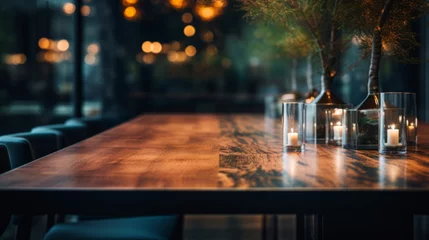 Deurstickers Elegant and select restaurant table. © Natalia Klenova