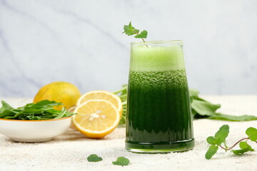 Healthy green smoothie,healthy dieting and nutrition, lifestyle, vegan, alkaline, vegetarian concept.