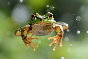 Frog jumping 