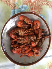 Savor the flavor of delicious freshwater lobster in vibrant orange hues. Perfectly cooked and ready to indulge. Culinary delight for food lovers