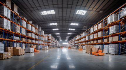 Fototapeta premium It is a warehouse of a large-scale shopping center