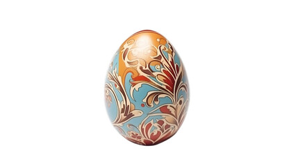 Easter egg isolated on transparent background, Generative ai.
