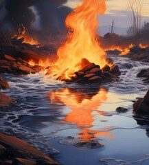 fire in the water