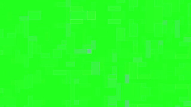 Glitch noise transition VFX  on green screen background. Visual video effects stripes background tv screen noise glitch effect. Video  background, transition effect for video editing.