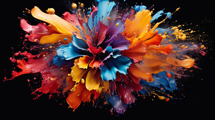  Amazing art photo vibrant paint _splashing forming