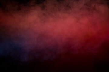 Blue and purple steam on a black background.