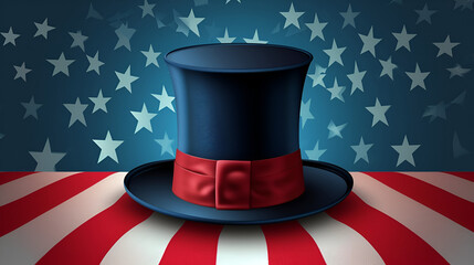 happy presidents day. American Flag Hat On President Had vector illustration, Generative Ai