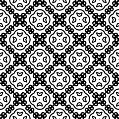Monochrome pattern, Abstract texture for fabric print, card, table cloth, furniture, banner, cover, invitation, decoration, wrapping.seamless repeating pattern.Black and white color.