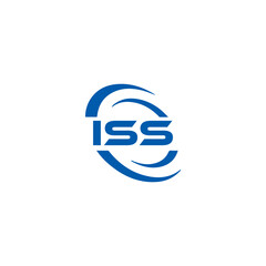 ISS logo. I S S design. White ISS letter. ISS, I S S letter logo design. Initial letter ISS letter logo set, linked circle uppercase monogram logo. I S S letter logo vector design.	
